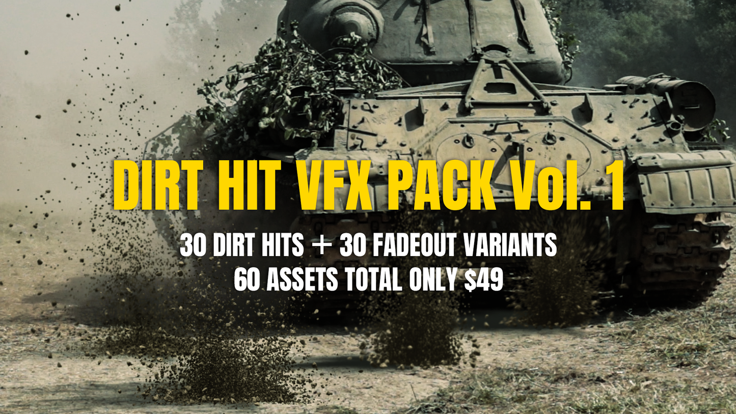 DIRTHIT VFX PACK Vol. 1: 30 Original ASSETS - 30 Fade-out Variants - 60 TOTAL ASSETS